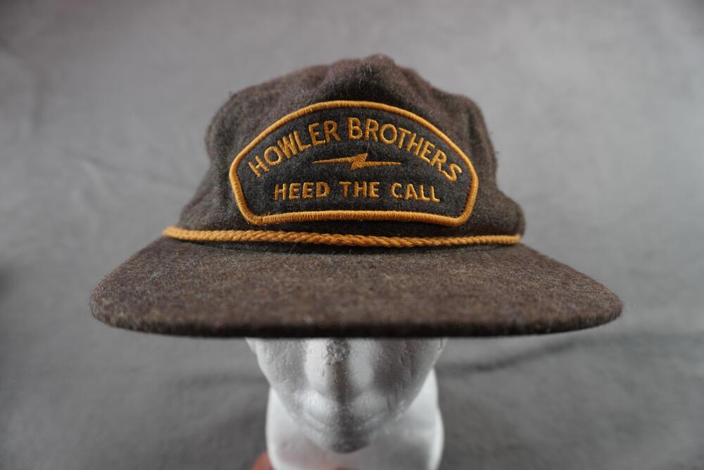 Howler Brothers Hat Cap Snap Back Brown Wool Felt Rope Patch Mens One Size